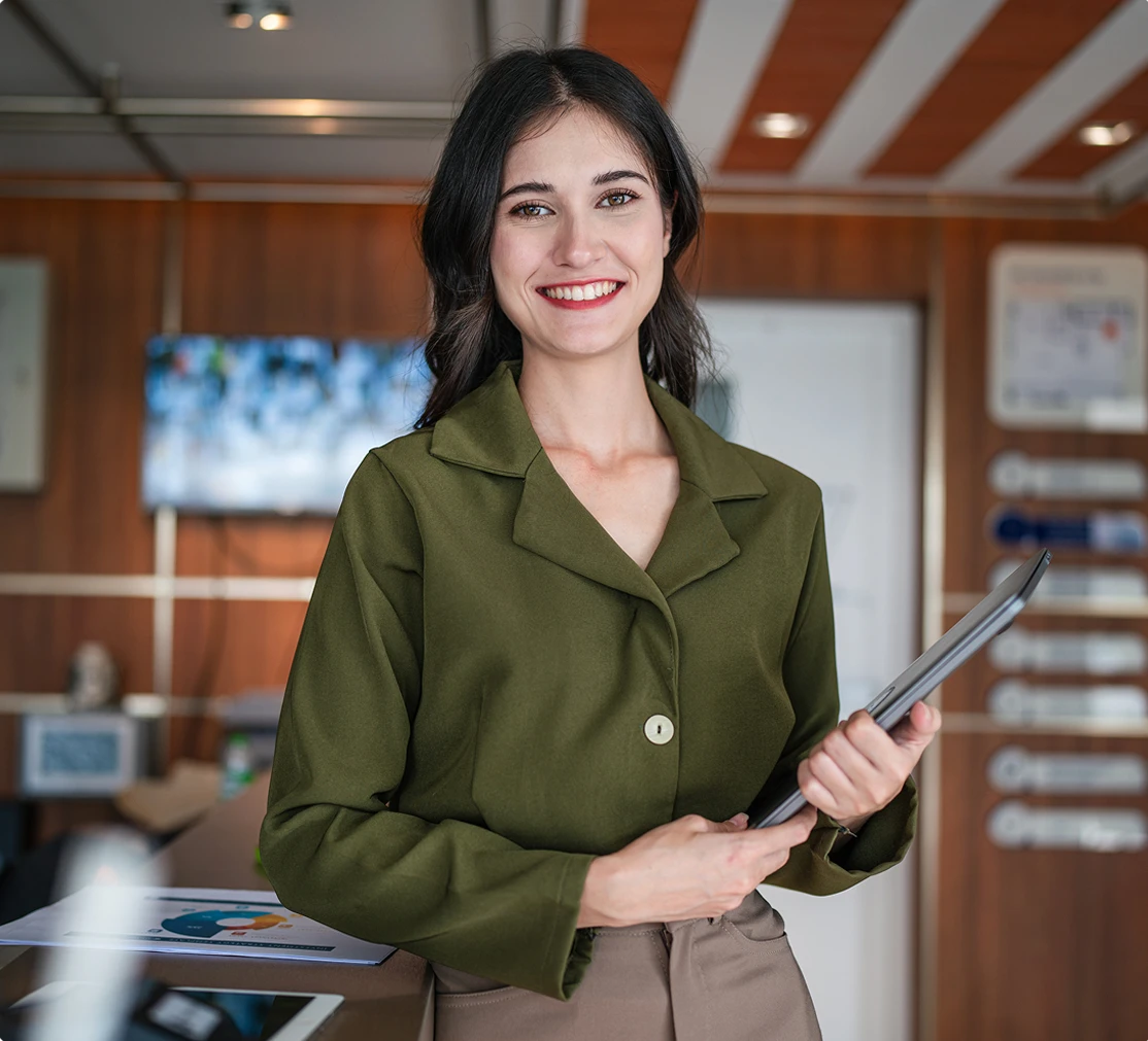 Staffing agent with clip board